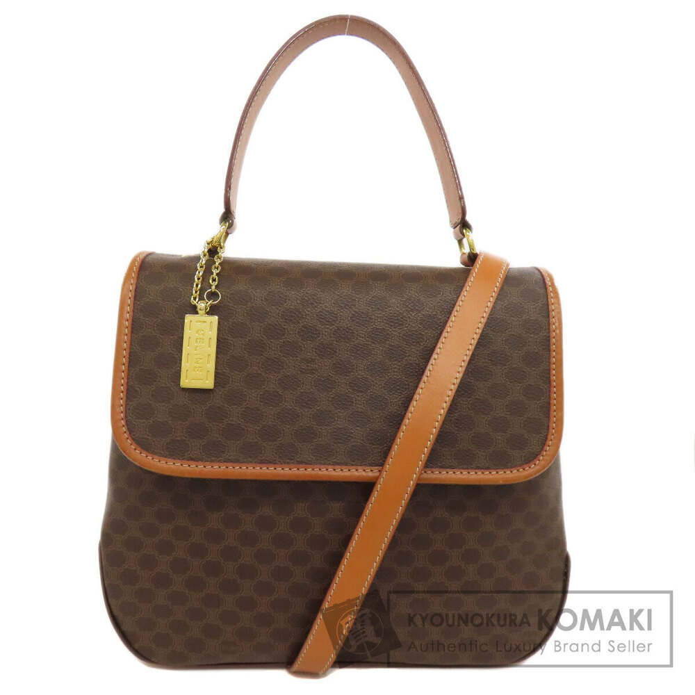 Celine Macadam Boston Leather Brown handbag